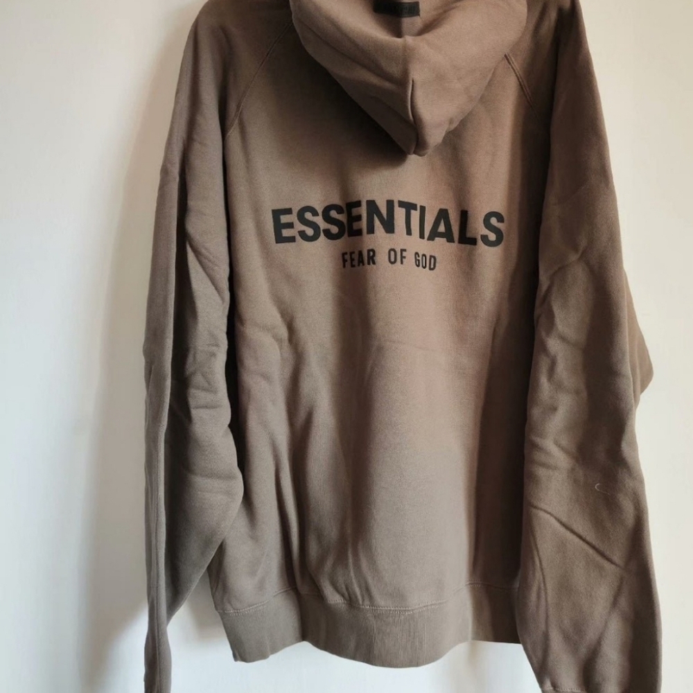 ESSENTIALS FEAR OG GOD TAUPE HOODIE Size M - Picture 2 of 5